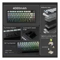 Aula F75 Max Mekanik RGB TKL Reaper Switch Kablosuz Makrolu Hot Swap Klavye Desenli Gri