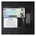 Aula F75 Max Mekanik RGB TKL Reaper Switch Kablosuz Makrolu Hot Swap Klavye Lacivert