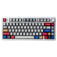 Aula F75 Mekanik Kablosuz Oyuncu Klavyesi RGB TKL Reaper Switch Hot Swap Makrolu Comic Karikatür Tasarım