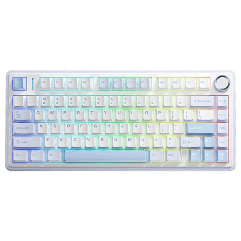 Aula F75 Mekanik RGB TKL Gray Switch Kablosuz Makrolu Hot Swap Klavye Buz Mavisi