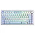 Aula F75 Mekanik RGB TKL Hot Swap GrayWood V4 Switch Kablosuz Makrolu Türkçe Q Klavye Buz Mavisi