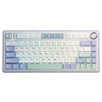 Aula F75 Mekanik RGB TKL Hot Swap GrayWood V4 Switch Kablosuz Makrolu Türkçe Q Klavye Pastel