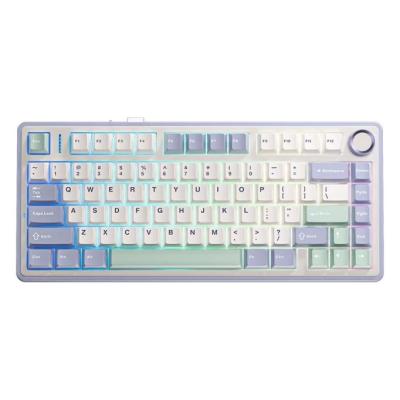 AULA F75 MEKANİK RGB TKL GRAYWOOD V4 SWİTCH KABLOSUZ MAKROLU HOT SWAP TÜRKÇE Q KLAVYE PASTEL