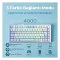 Aula F75 Mekanik RGB TKL Hot Swap GrayWood V4 Switch Kablosuz Makrolu Türkçe Q Klavye Buz Mavisi