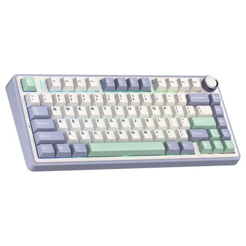 Aula F75 Mekanik RGB TKL Hot Swap GrayWood V4 Switch Kablosuz Makrolu Türkçe Q Klavye Pastel