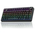 Aula F75 Mekanik RGB TKL Seiya Switch Kablosuz Makrolu Hot Swap Gaming Klavye Desenli Siyah