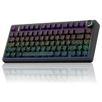 Aula F75 Mekanik RGB TKL Seiya Switch Kablosuz Makrolu Hot Swap Gaming Klavye Desenli Siyah