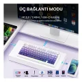 Aula F75 Mekanik RGB TKL Seiya Switch Kablosuz Makrolu Hot Swap Gaming Klavye Gradyan Mor