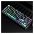 Aula F87 PRO Mekanik RGB TKL GrayWood V4 Switch Kablosuz Makrolu Hot Swap Klavye Siyah