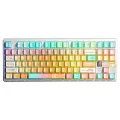 Aula F87 PRO V2 Mekanik RGB TKL Meteor Ice Cream Switch Kablosuz Makrolu Hot Swap Klavye Orange Juice
