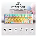 Aula F87 PRO V2 Mekanik RGB TKL Meteor Ice Cream Switch Kablosuz Makrolu Hot Swap Klavye Orange Juice