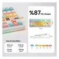 Aula F87 PRO V2 Mekanik RGB TKL Meteor Ice Cream Switch Kablosuz Makrolu Hot Swap Klavye Orange Juice