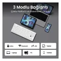 Aula F87 PRO V2 Mekanik RGB TKL Star Vector Switch Kablosuz Makrolu Hot Swap Klavye Desenli Beyaz