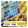 Aula F99 3 Modlu RGB Hot Swap Mekanik GrayWood V3 Switch Kablosuz Makrolu Gaming Klavye Comic