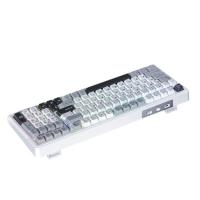 AULA F99 3 MODLU RGB HOT SWAP MEKANİK LİNEAR GRAYWOOD V3 SWİTCH KABLOSUZ MAKROLU KLAVYE GRİ