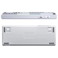 AULA F99 3 MODLU RGB HOT SWAP MEKANİK LİNEAR GRAYWOOD V3 SWİTCH KABLOSUZ MAKROLU KLAVYE GRİ
