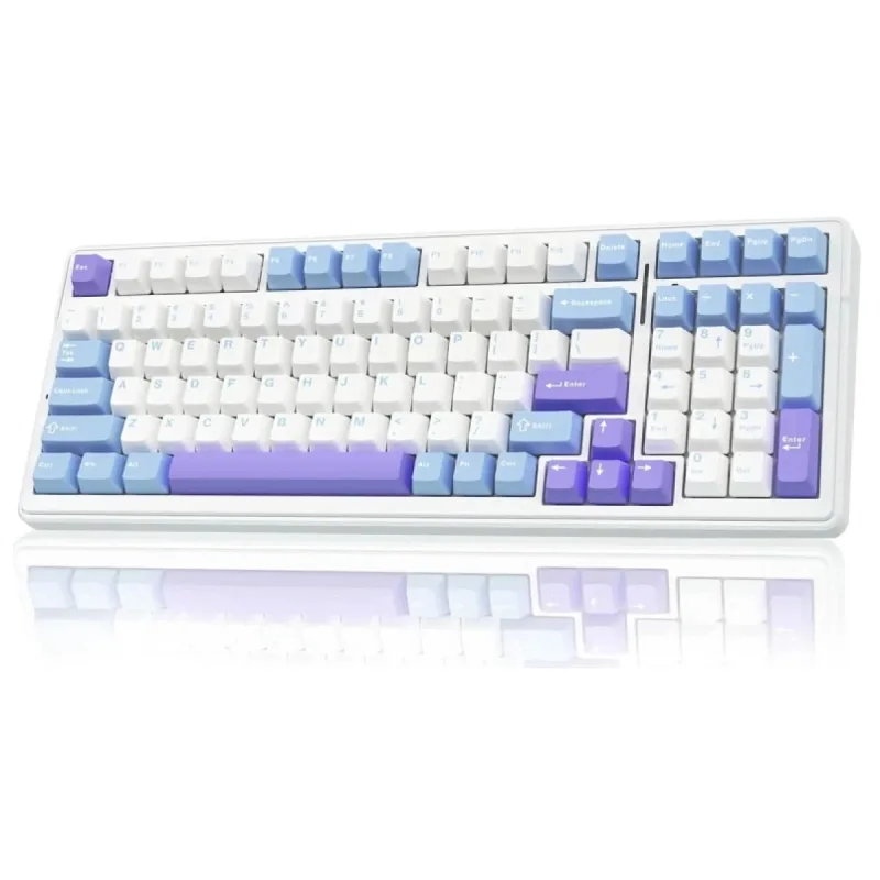 Aula F99 3 Modlu RGB Hot Swap Mekanik Reaper Switch Kablosuz Makrolu Klavye Mavi