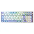 Aula F99 Mekanik RGB Hot Swap GrayWood V4 Switch 3 Modlu Kablosuz Makrolu Türkçe Q Klavye Mavi