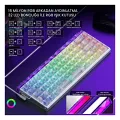 Aula Hero 68 He Manyetik Klavye Rapid Trigger Silver Switch 8000Hz RGB Neon TKL Hot Swap Oyuncu Klavyesi Şeffaf
