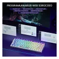 Aula Hero 68 He Manyetik Klavye Rapid Trigger Silver Switch 8000Hz RGB Neon TKL Hot Swap Oyuncu Klavyesi Şeffaf