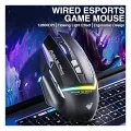 Aula S12 Pro Siyah Makrolu Ergonomik Optik Kablolu Oyuncu Mouse