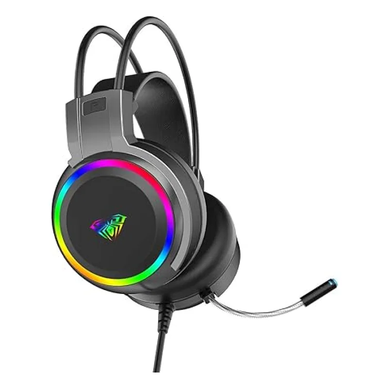 Aula S608 RGB USB Kablolu Kulak Üstü Oyuncu Kulaklığı