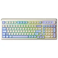 Aula S99 Retro Mavi RGB %96 Kablolu/Kablosuz Oyuncu Klavyesi