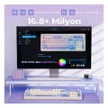 Aula S99 Retro Mavi RGB %96 Kablolu/Kablosuz Oyuncu Klavyesi