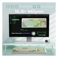Aula S99 Retro Yeşil RGB %96 Kablolu/Kablosuz Oyuncu Klavyesi