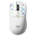 Aula SC580X LightWeight Beyaz Şarjlı Makrolu Ergonomik Optik Kablolu/Kablosuz Oyuncu Mouse