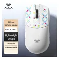 Aula SC580X LightWeight Beyaz Şarjlı Makrolu Ergonomik Optik Kablolu/Kablosuz Oyuncu Mouse