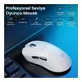 Aula SC900 Pro Beyaz Şarjlı Optik Kablolu/Kablosuz Oyuncu Mouse