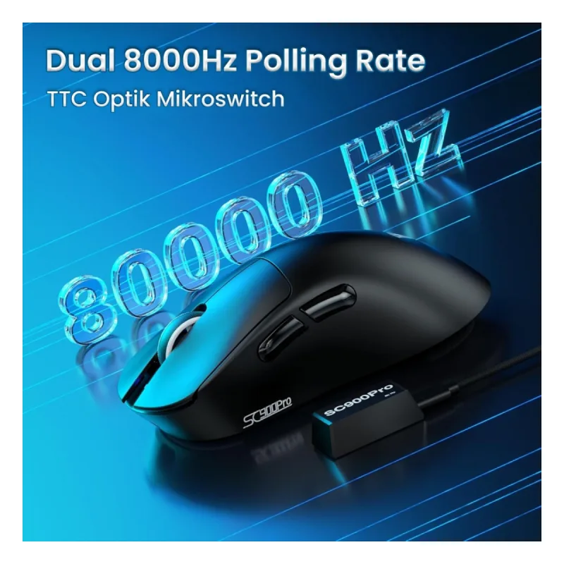 Aula SC900 Pro Siyah Şarjlı Optik Kablolu/Kablosuz Oyuncu Mouse