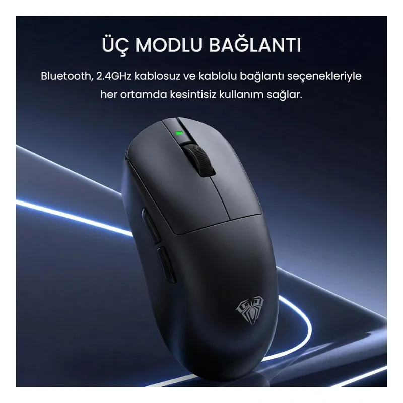 Aula V9 Pro Plus Şarjlı Optik Kablolu/Kablosuz Oyuncu Mouse