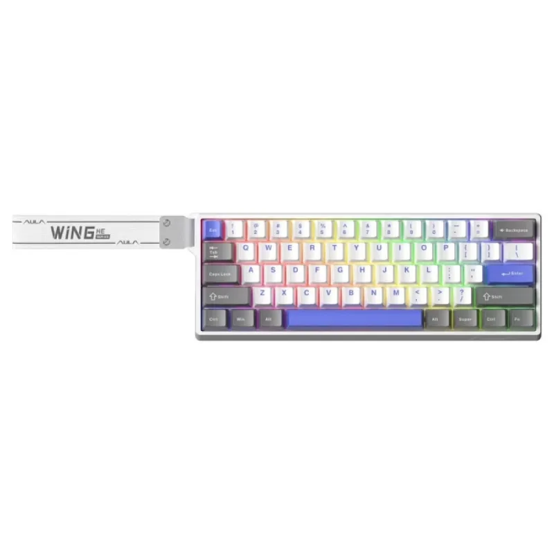 Aula Win60 He Max Manyetik Klavye Rapid Trigger Wing Chun Switch 8000Hz RGB TKL Hot Swap Oyuncu Klavyesi Mavi