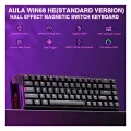 Aula Win68 HE Manyetik Klavye Rapid Trigger GrayWood Switch 8000Hz RGB TKL Hot Swap Oyuncu Klavyesi Siyah
