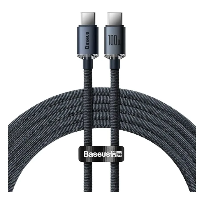 Baseus Crystal Shine 2 m Siyah USB to Type-C Hızlı Şarj Kablosu