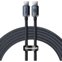 BASEUS CRYSTAL SHİNE 100W 2M TYPE-C TO TYPE-C KABLO SİYAH