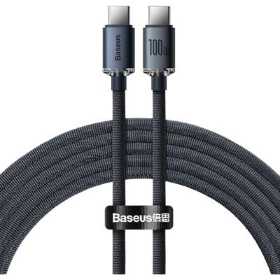 BASEUS CRYSTAL SHİNE 100W 2M TYPE-C TO TYPE-C KABLO SİYAH