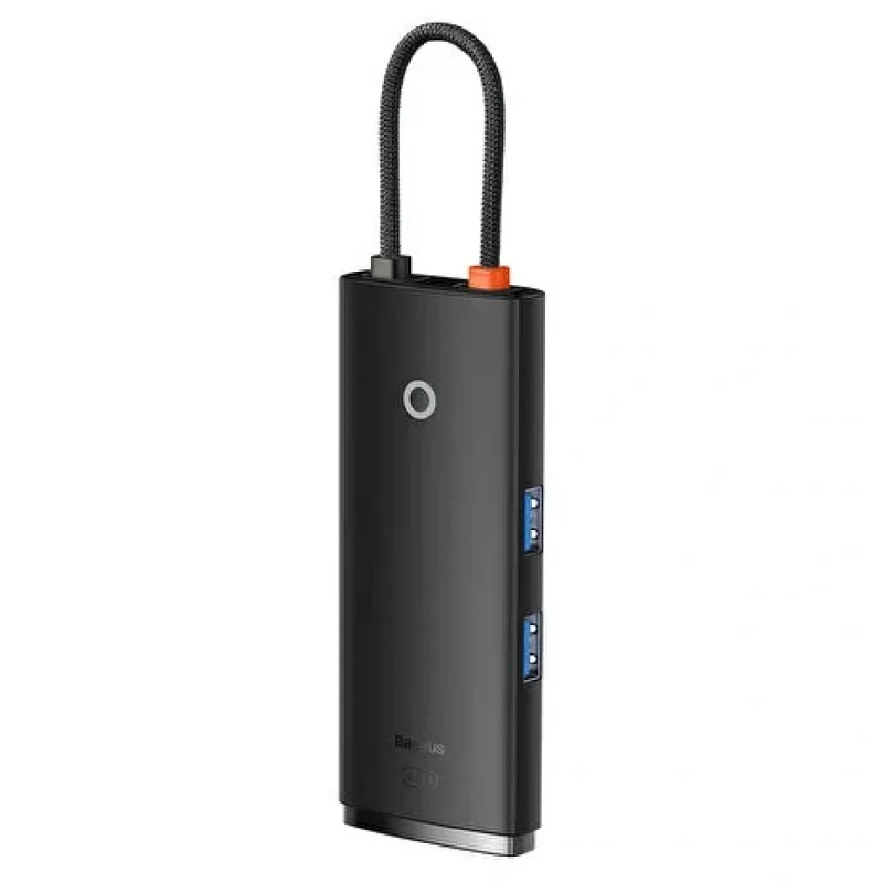 Baseus Lite 6 in 1 Multifonksiyonal Type-C Hub Dock Station Siyah
