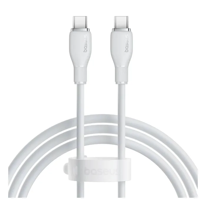 Baseus Pudding 1.2 m Beyaz USB to Type-C Hızlı Şarj Kablosu