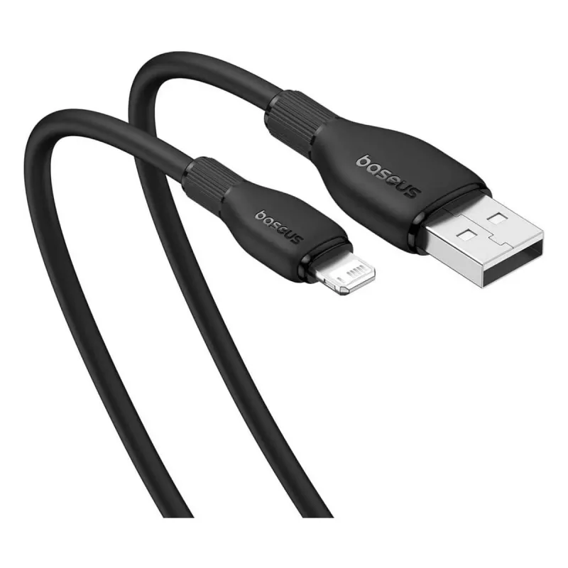 Baseus Pudding 1.2 m Siyah USB to Lightning Hızlı Şarj Kablosu