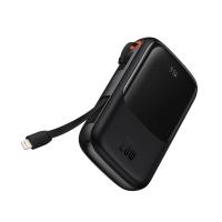 BASEUS Q POW PRO DİJİTAL EKRANLI 20W 10.000 MAH LİGHTNİNG KABLOLU POWERBANK SİYAH