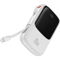 BASEUS Q POW PRO DİJİTAL EKRANLI 20W 10.000 MAH LİGHTNİNG KABLOLU POWERBANK BEYAZ