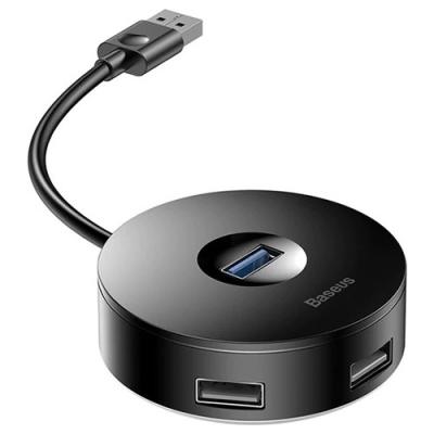 BASEUS ROUND BOX HUB ADAPTÖR SİYAH USB 3.0 TO USB 3.0 USB 2.0 HUB