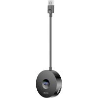BASEUS ROUND BOX HUB ADAPTÖR SİYAH USB 3.0 TO USB 3.0 USB 2.0 HUB