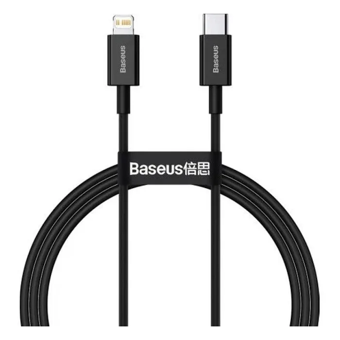 BASEUS SUPERİOR 20W 100 CM TYPE-C TO LİGHTNİNG ŞARJ KABLOSU SİYAH