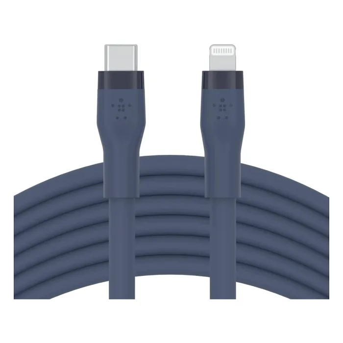 BELKİN BOOSTCHARGE FLEX SİLİKON USB TİP C - LİGHTNİNG KABLOSU (2M) 20W HIZLI ŞARJ MAVİ