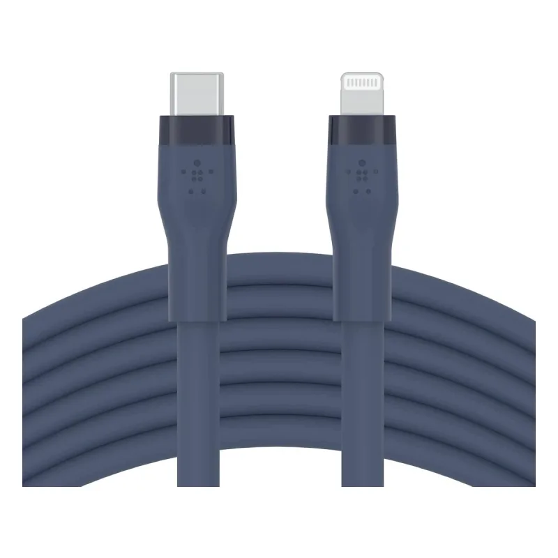 BELKİN BOOSTCHARGE FLEX SİLİKON USB TİP C - LİGHTNİNG KABLOSU (2M) 20W HIZLI ŞARJ MAVİ