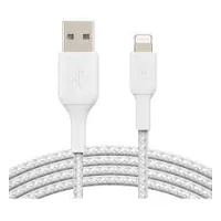 BELKİN ÖRGÜLÜ APPLE LİGHTNİNG HIZLI ŞARJ VE DATA KABLOSU 2M BEYAZ